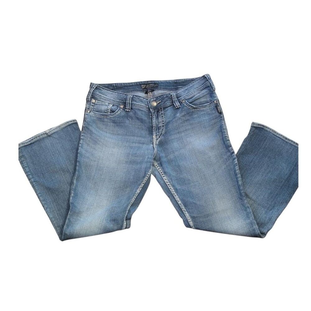 Silver Jeans Co. Western Rodeo Thick Stitch Flap Pocket Bootcut Jeans, W31 L32